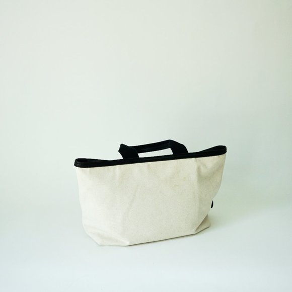 Skagen White Canvas  with black leather trim Tote - Picture 8 of 9
